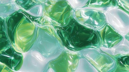 Background of amorphic natural Abstract glass, light green colors. Neural network ai generated art