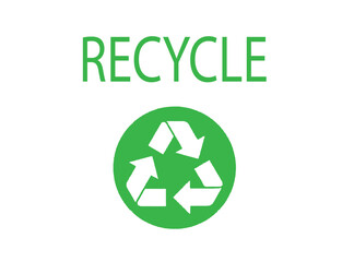 REDUCE,REUSE,RECYCLE text. recycling arrows vector icon