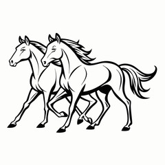 horse silhouette vector