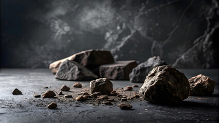 Dark Earthy Stone Texture Background
