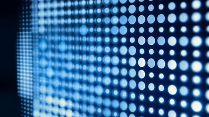 Abstract Blue Dot Matrix Display - Futuristic Technology Concept