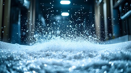 Abstract Water Splash with Blue Background.