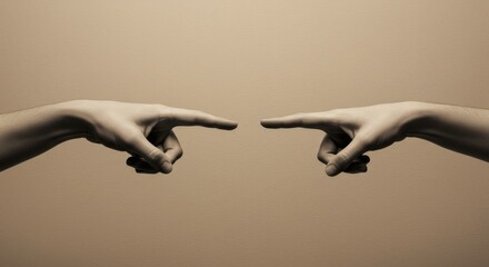 The Touch Two Hands Reaching in Sepia with Connection, and Creativity.