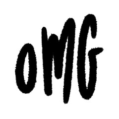 omg png outline cute cartoon handwrite design clipart and kwaii doodle element