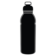 Fitness Trainer element isolated water bottle on white background