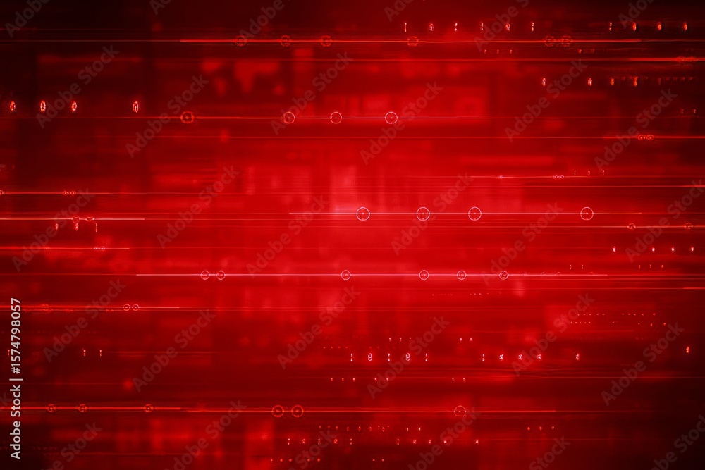Fototapete Dynamic Red Digital Flow: A Modern Backdrop for Technology and Futuristic Concepts in Graphic Design.