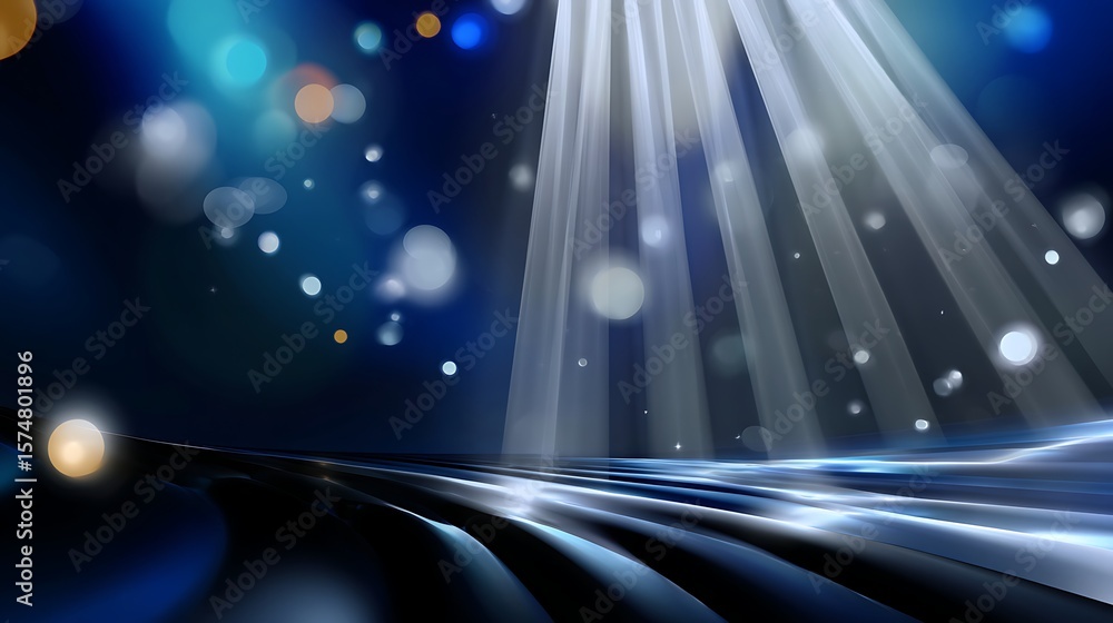 Aufkleber illuminating abstract: a captivating and dynamic image that showcases beams of light streaming downw