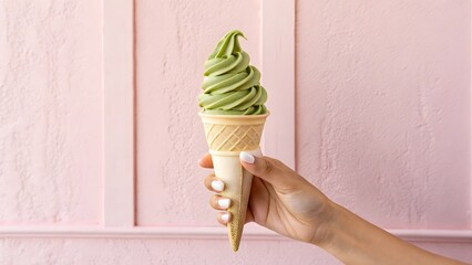 Minimalist Matcha Soft Serve A Touch of Zen