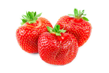 Strawberry on white background. Fresh fruit