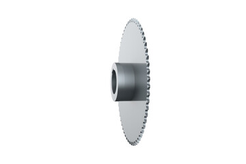 Industrial Sprocket: High Resolution Steel Gear with Transparent Background for Power Transmission, Engineering, and Machinery Design.