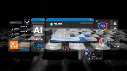AI Assistant Brain Processor with LLM Technology, Big Data, Machine Learning, Generative AI for...