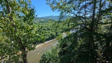  Summer, mountain, Carpathians, sun, village