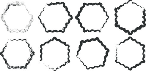 Unique Grunge Ink Paint Boxes – Rectangle Brush Strokes for Edgy Text Frames and Artistic Layouts