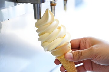 The Perfect Vanilla Soft Serve Swirl in Action