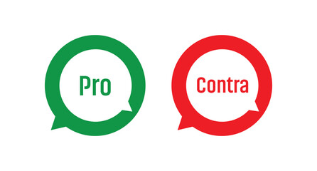 pro and contra information sign