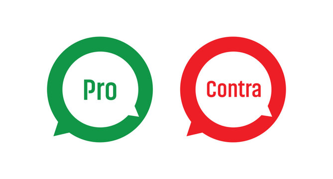 pro and contra information sign