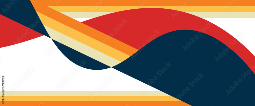 Fototapete abstract gradient color swirl shapes. vector graphics with wavy lines in rainbow colors. colorful li