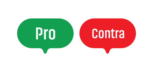 pro and contra information sign