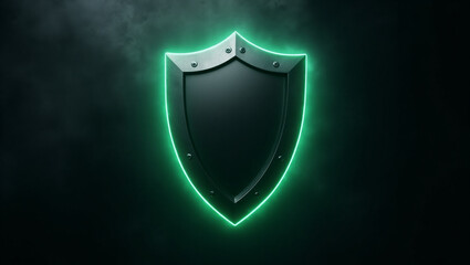 shield on blue background