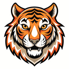 Fototapeta premium Cartoon tiger head graphic
