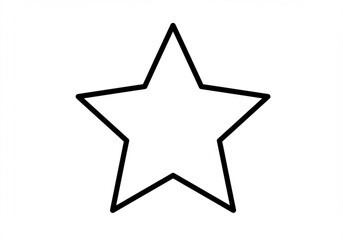 Simple black outline of a five pointed star on a white background