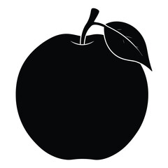 Flat Vector Quince Fruit Silhouette Square Rounded Design