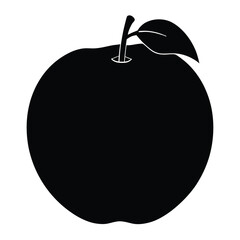 Flat Vector Quince Fruit Silhouette Square Rounded Design