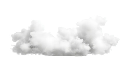 Naklejka premium White clouds illustration with soft fluffy shapes and dreamy sky atmosphere in artistic style isolated on white background