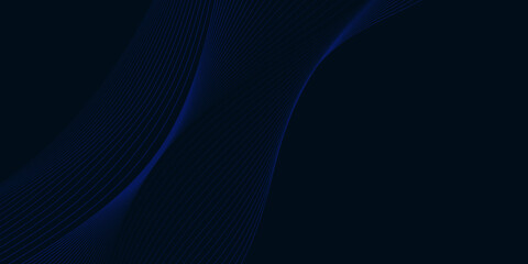 Abstract Blue Waveform on Dark Background