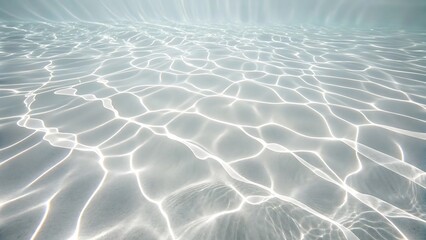 Subtle Shimmering Underwater A Close-Up Top-Down View of Light and Water