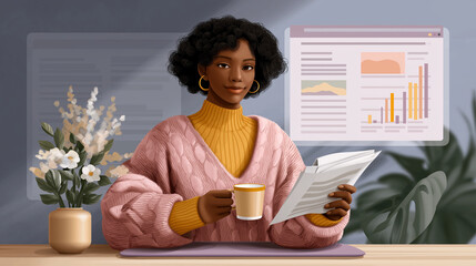 Email Marketing Campaign Design with Cozy Workspace Elements