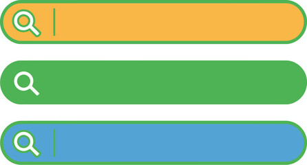 Fototapeta premium Search bar vector illustration with colorful design for website ui and ux design template element