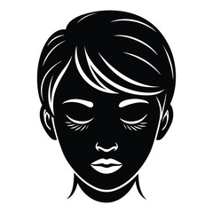 A striking silhouette of eye lashes, gracefully fanned out in bold curves—symbolizing beauty, elegance, and allure in a minimalist and timeless design.
