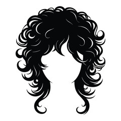 A sleek hair curl silhouette flows in elegant waves, capturing the graceful twist of a single strand—stylish, feminine, and timeless in its flowing contour.
