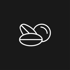 Lentils icon logo flat vector design