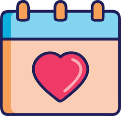 Special Day Love Calendar Vector Icon