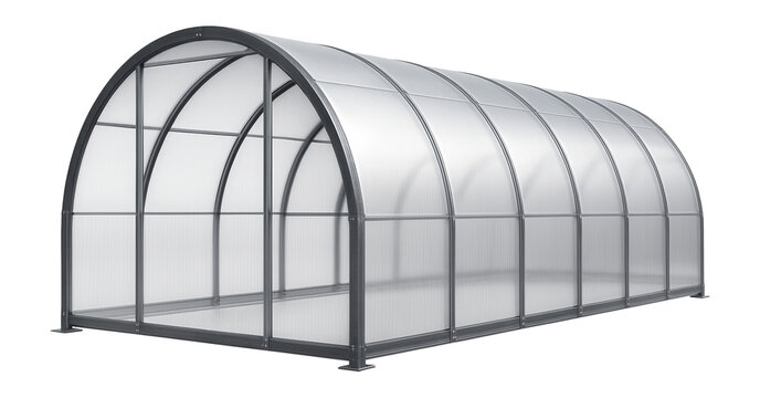 Industrial-sized tunnel greenhouse with reinforced arches, suitable for agricultural enterprises to maximize crop production. - Powered by Adobe