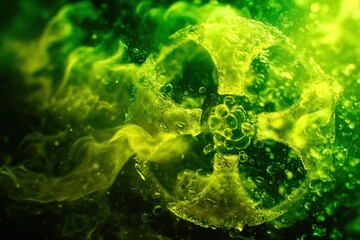 A greenish yellowish color with smoke and steam coming out of it