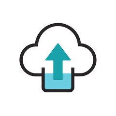 Obraz premium data-upload-icon-on-white-background--