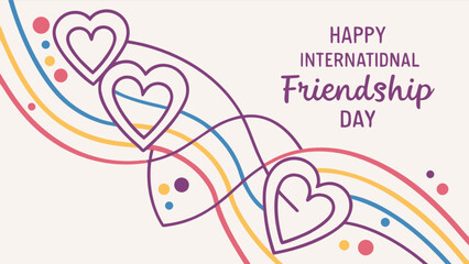 Happy international friendship day vector design friendship day graphics friendship day illustration heart love