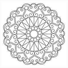 Round ball vector mandala pattern.