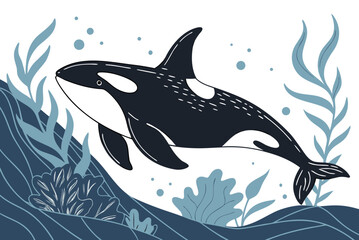 Educational Wildlife Illustrations: Blue Whale, Hare, Frog, Anglerfish, Badger, Lionfish, Caracal, Tapir, Dodo Bird, Fennec Fox, Chicken, Snake, Orca, Ichthyosaur, Koala, Firefly, Red Panda, Snow Leop © Md