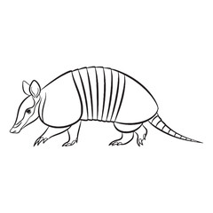 Central Armadillo Fundamental Qualities Sphere - Armadillo vector - Armadillo Line art - Armadillo Drawing - Vector Lineart of Armadillo - Armadillo illustration - an impressive unique wild entity

