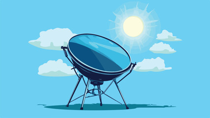 Compact Portable Solar Cooker for Outdoor Cooking, Harnessing Sun's Energy Efficiently