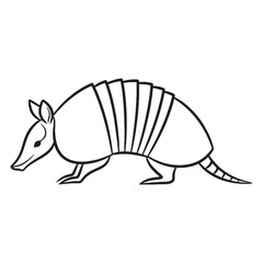 Formidable Armadillo Nocturnal Essence Core - Armadillo vector - Armadillo Line art - Armadillo Drawing - Vector Lineart of Armadillo - Armadillo illustration - its inherent enigmatic wild might

