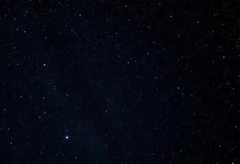 Obraz premium Vast, glittering starfield across a deep black night sky, science fiction, night