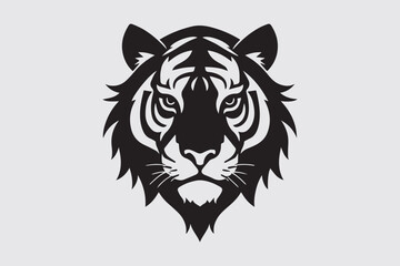 Obraz premium Tiger Head Silhouette