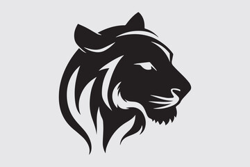 Obraz premium Tiger Head Silhouette
