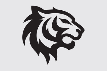 Fototapeta premium Tiger Head Silhouette