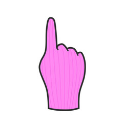 Pointing pink globe clip art